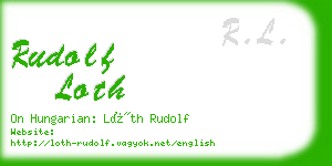 rudolf loth business card